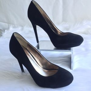 Modern Vice Adele Black Suede Pump Stiletto Sz 8.5